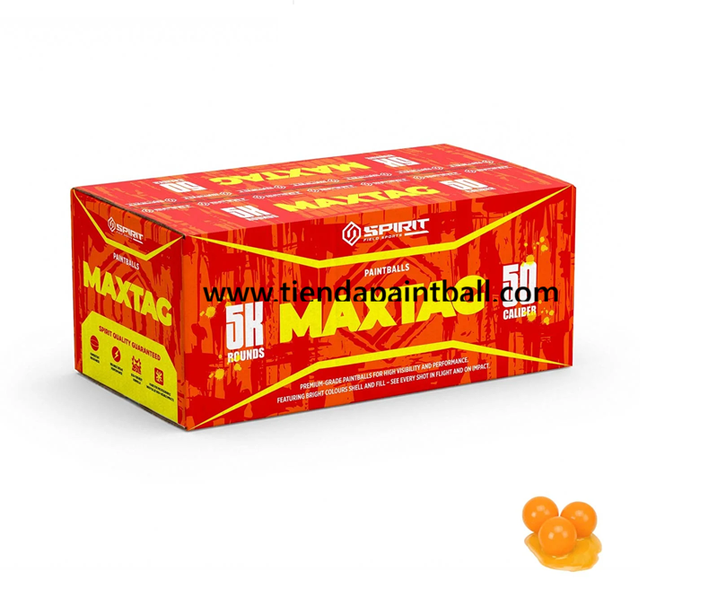 Paintballs Maxtag Spirit 5000 x .50cal Orange/Orange